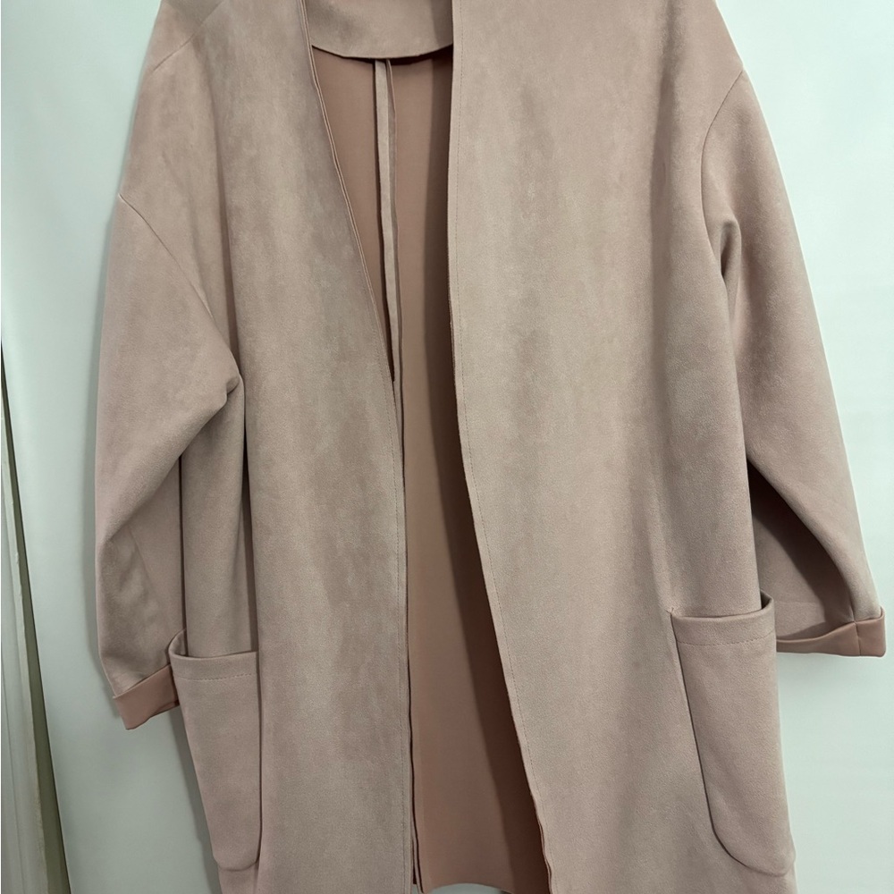 Joan Vass Pink Blazer Oversized Suit Jacket